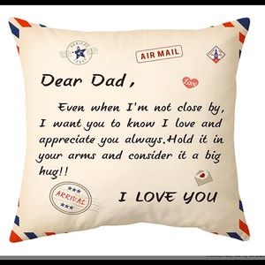 Dad Envelope Pillow Cover 18” x 18”